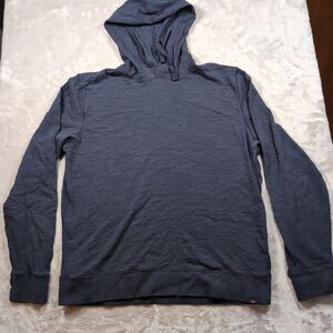 Faherty Sunwashed Organic Cotton Hoodie Mens Large Navy Lightweight Pullover